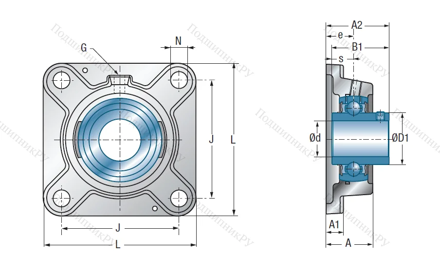 Подшипниковый узел UCFE 212