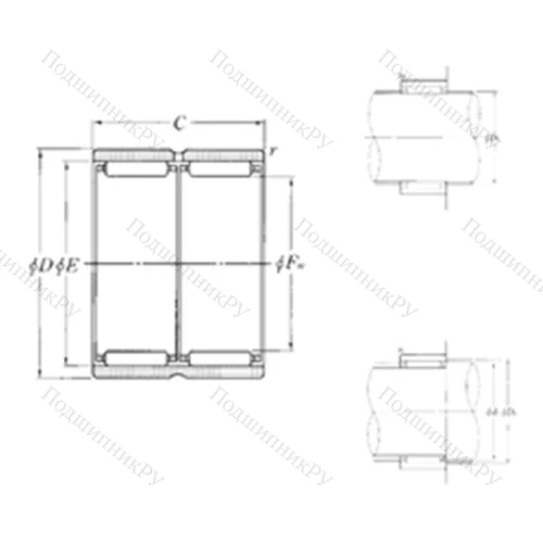 Подшипник игольчатый радиальный RNAO-70?90?60ZW