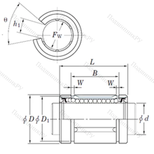 Подшипник шариковый линейный SDE 16OP