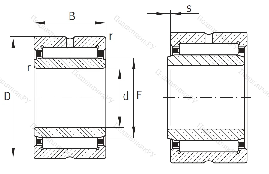 Игольчатый подшипник NA 4908 XL