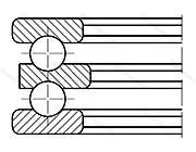 Подшипник  52212 (38212) размер 50/60x95x46