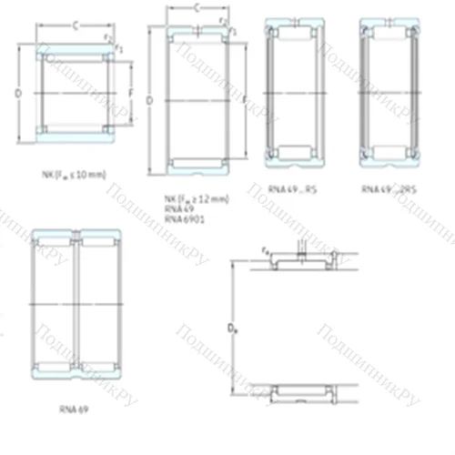 Подшипник игольчатый радиальный NK 40/20TN