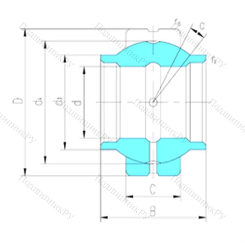 Подшипник скольжения сферический GEEW 60ES-2RS от производителя  LS