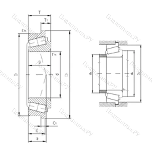 Подшипник роликовый радиально-упорный K-LM 12749/K-LM 12712B от производителя  ZVL
