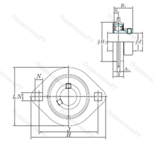 Подшипниковый узел шариковый радиальный SAPFL 205