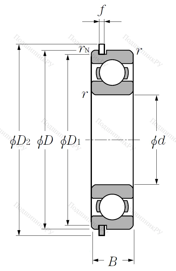 Однорядный шариковый подшипник