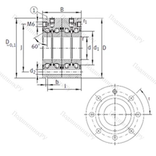 Подшипник шариковый упорно-радиальный ZKLF 3590-2RS-2AP