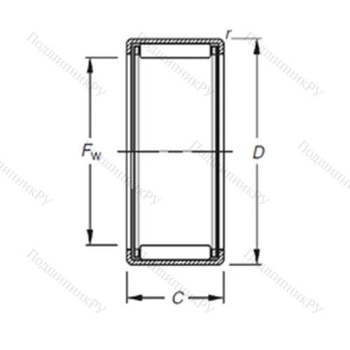 Подшипник игольчатый радиальный HK 0306