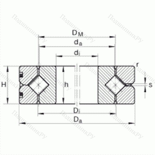 Подшипник с перекрестными роликами