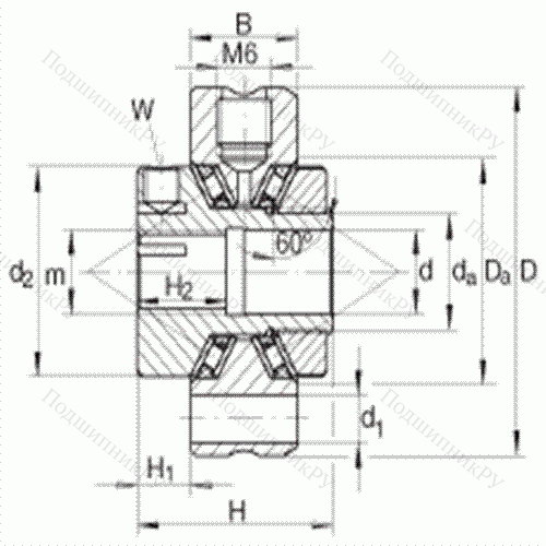 Роликоподшипник упорно-радиальный игольчатый
