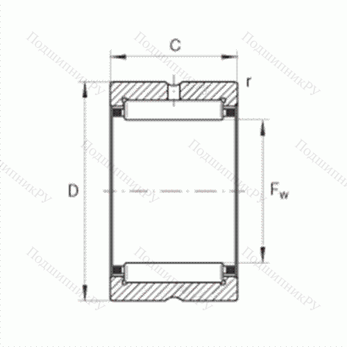 Подшипник роликовый игольчатый NK 17/16