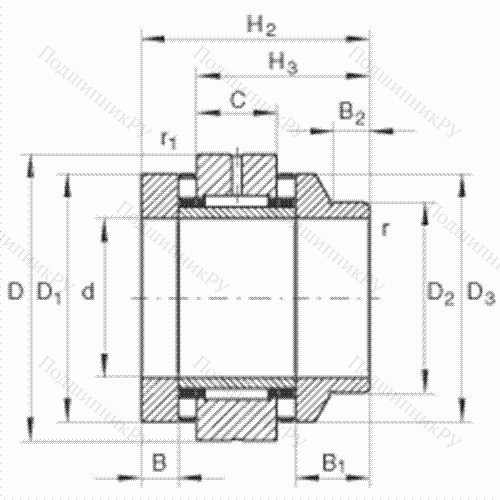 Подшипник комбинированный роликовый