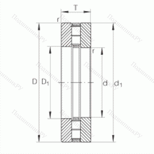 Подшипник роликовый упорный 89310-TV