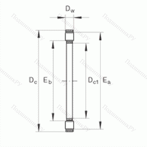 Подшипник роликовый упорный K 81104-TV