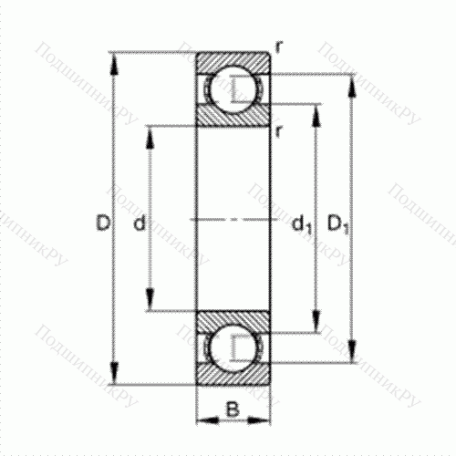 Подшипник шариковый радиальный 61832